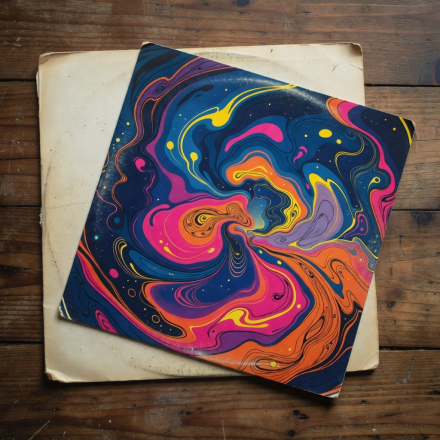 Vintage vinyl record sleeve and album artwork